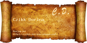 Czikk Dorina névjegykártya