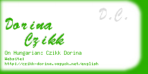 dorina czikk business card